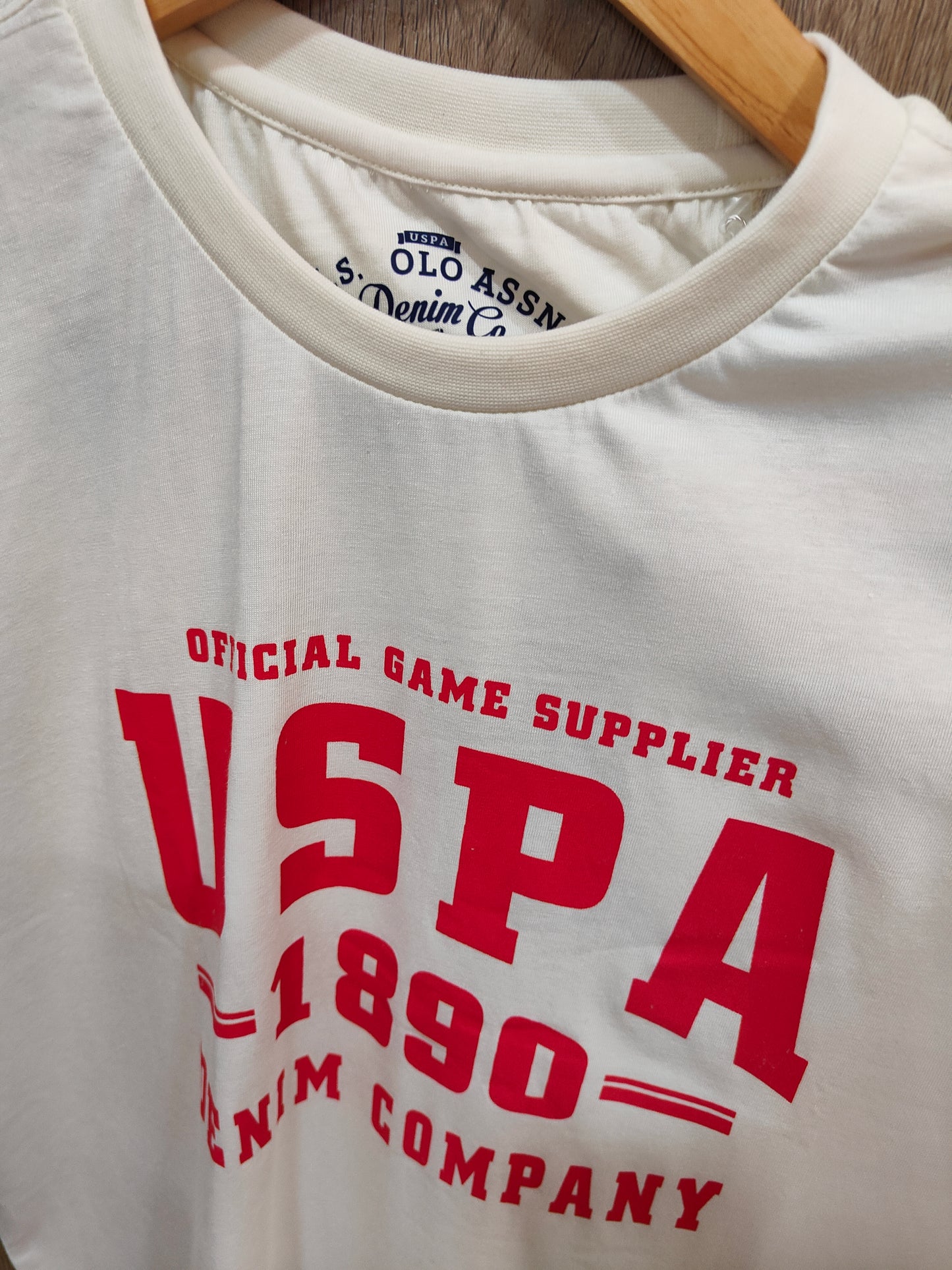 U.S.Polo Assn. Official Game Supplier Men's Graphic T-Shirt (WHITE)