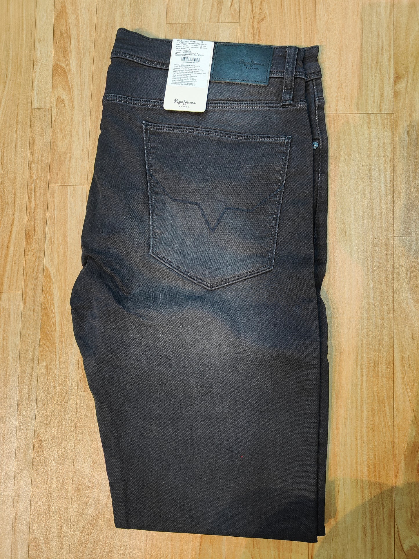 Pepe Jeans London Men's Faded Black Slim Fit Denim