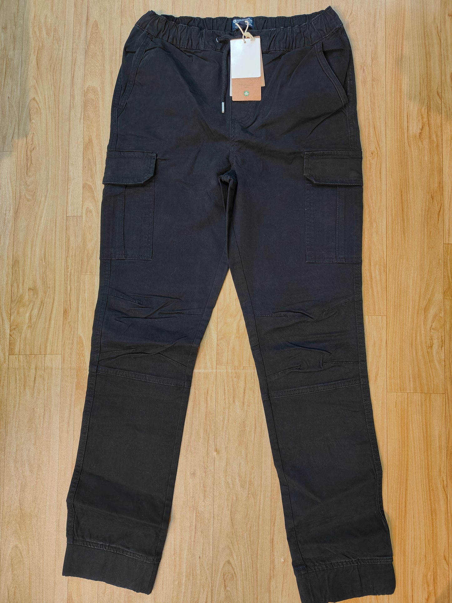 Mountain Warehouse Men's Country to Coast Organic Cotton Cargo Pants (Black)