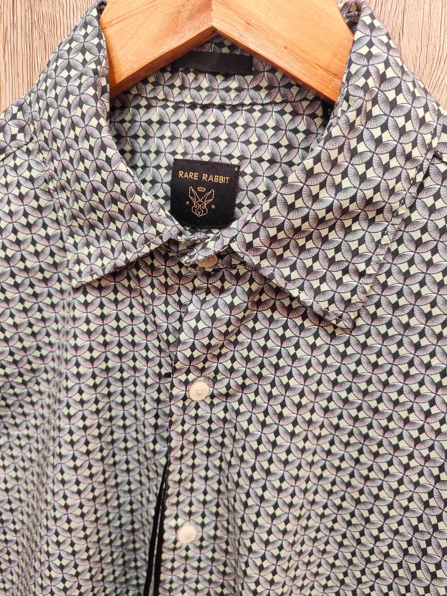 Rare Rabbit Men's Micro Geometric Print Shirt