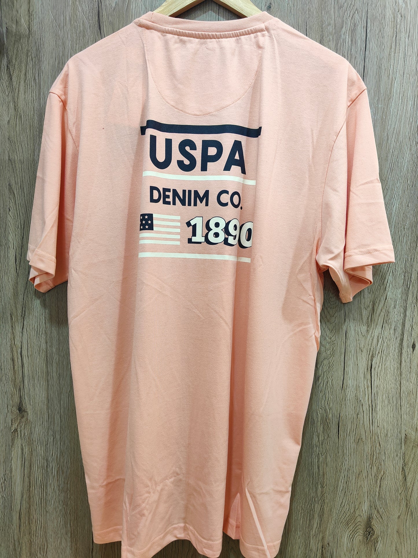 U.S.Polo Assn. Men's T-Shirt with 1890 Heritage Graphic (Peach)
