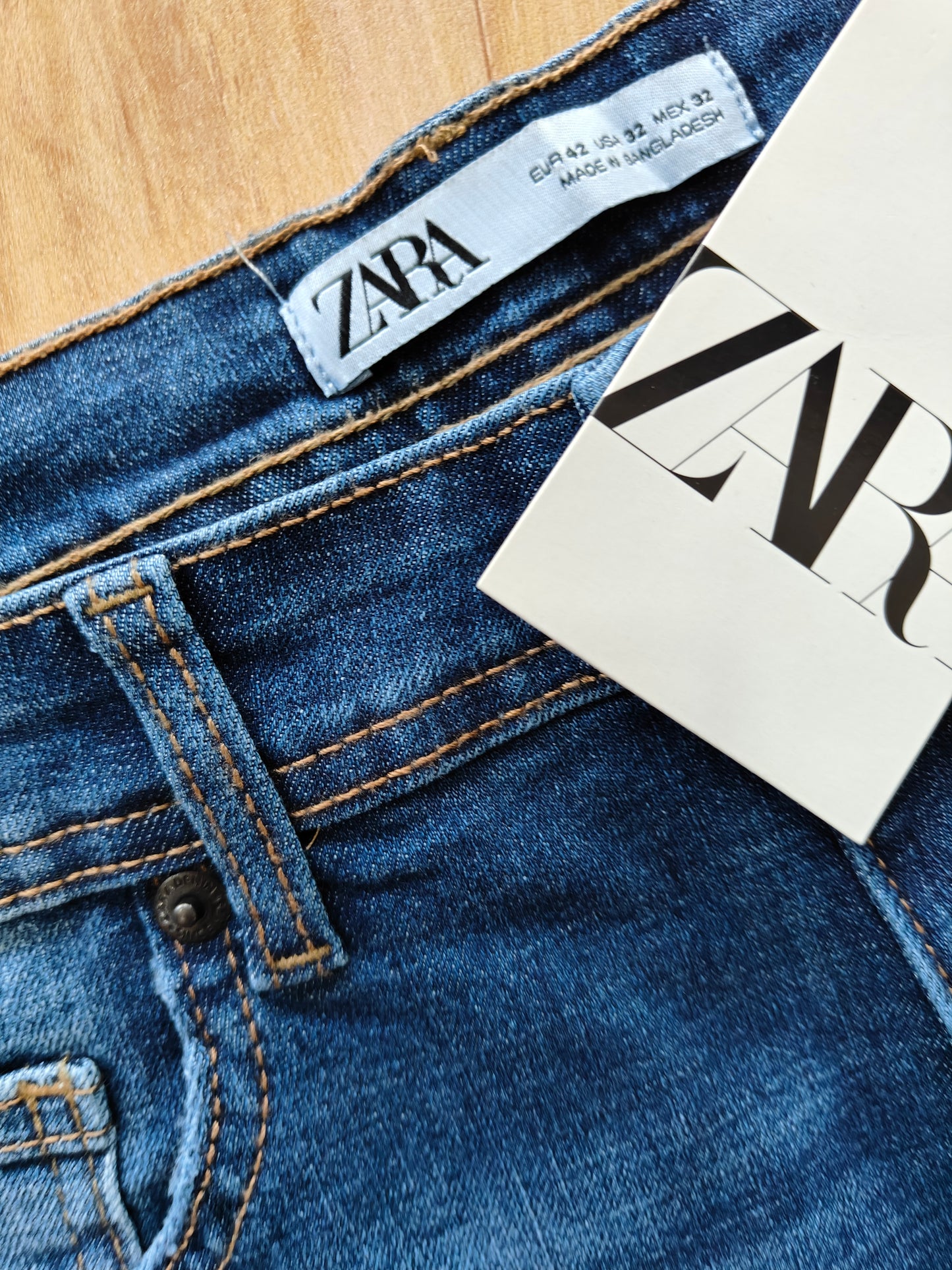 Zara Mens Distressed Jeans(Blue)