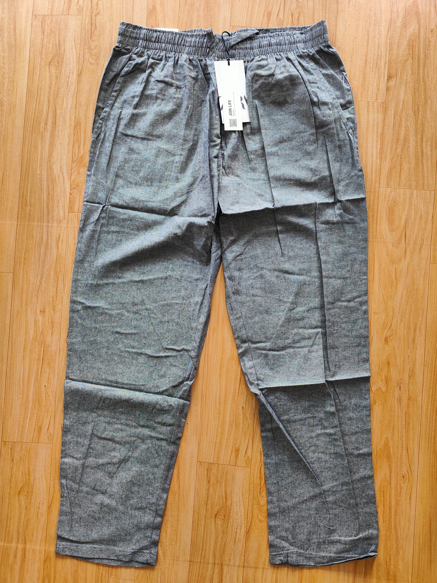 Zara Men's Linen Pants (Grey)