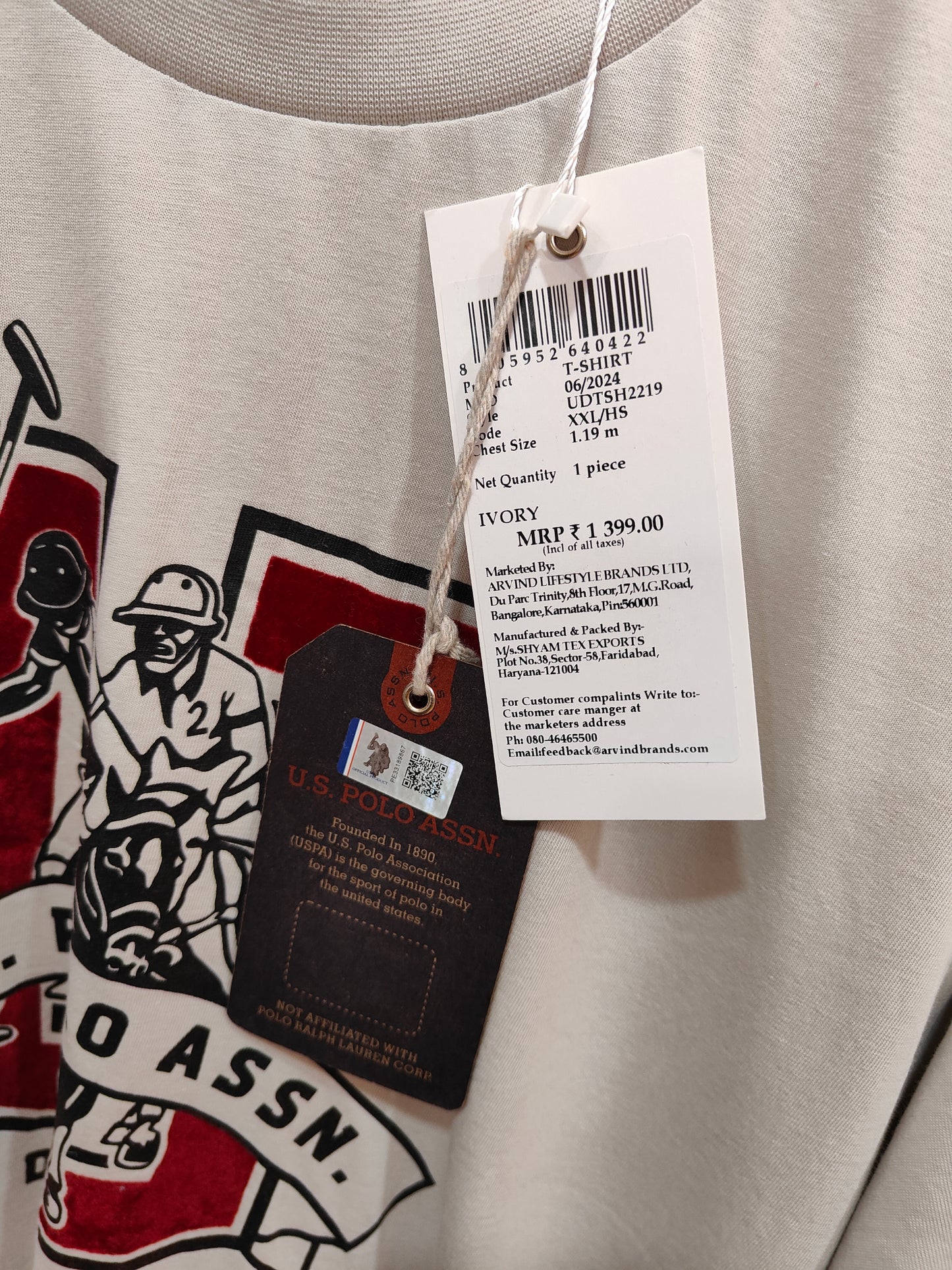 U.S.Polo Assn. Men’s Graphic T-Shirt (Off-White)