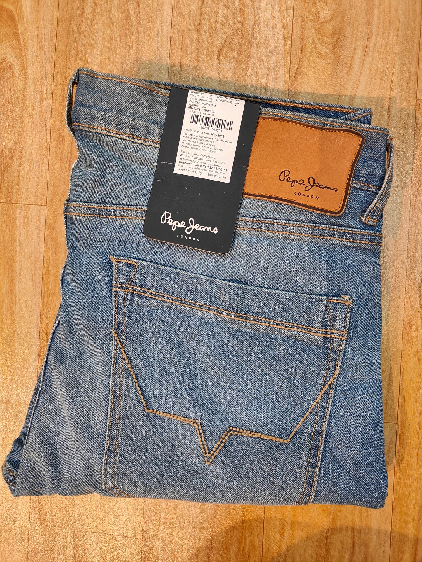 Pepe Jeans London Men's Light Blue Slim Fit Denim