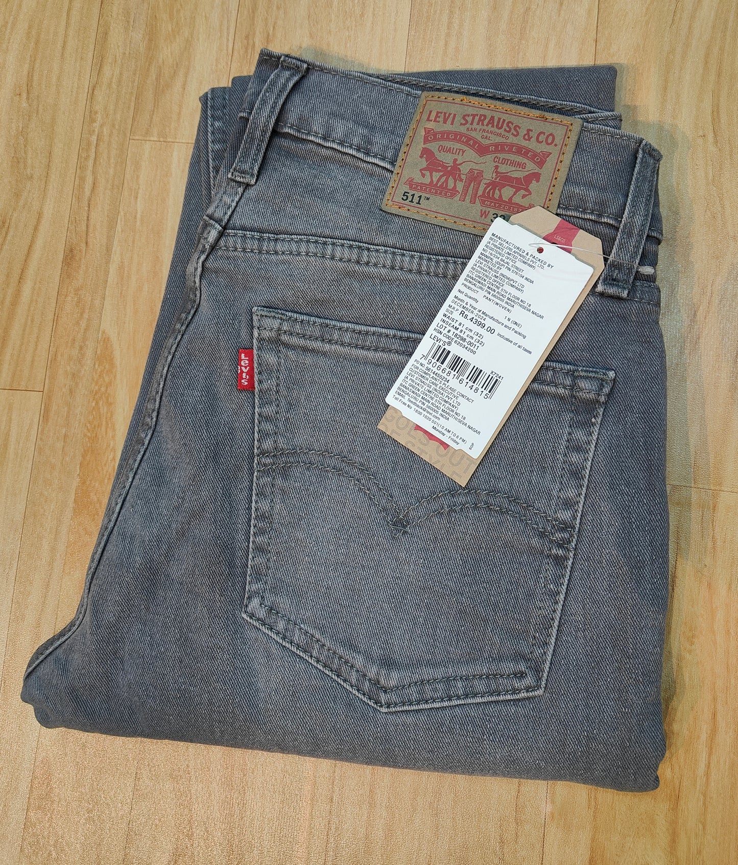 Levi's 511 Slim Fit Men's Jeans (Grey)