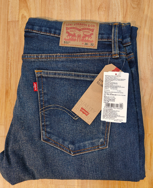 Levi's 511 Men's Slim Fit Stretch Jeans (Indigo Blue)