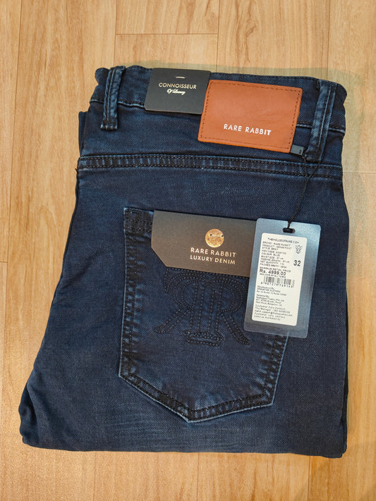 Rare Rabbit Men’s Luxury Denim Jeans (Dark Blue)