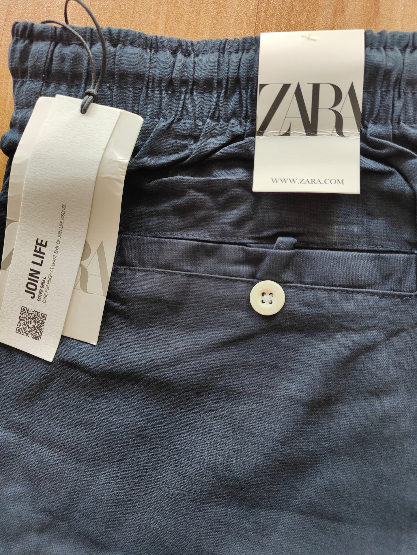 Zara Men's Linen Pants (Navy)