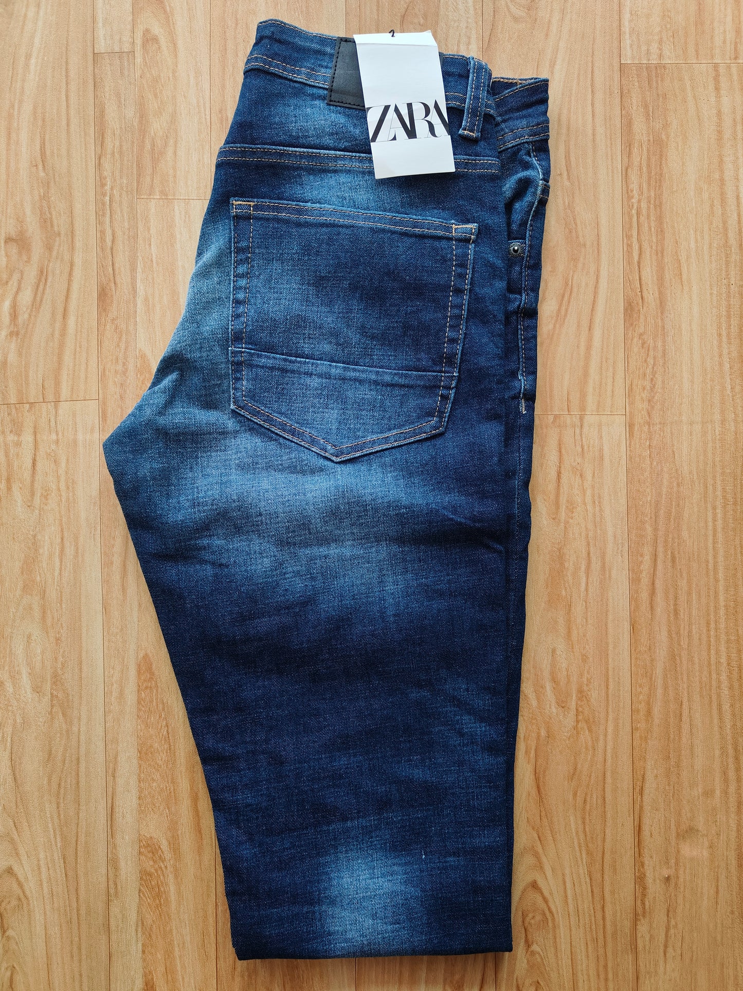 Zara Mens Distressed Jeans (Dark Blue)