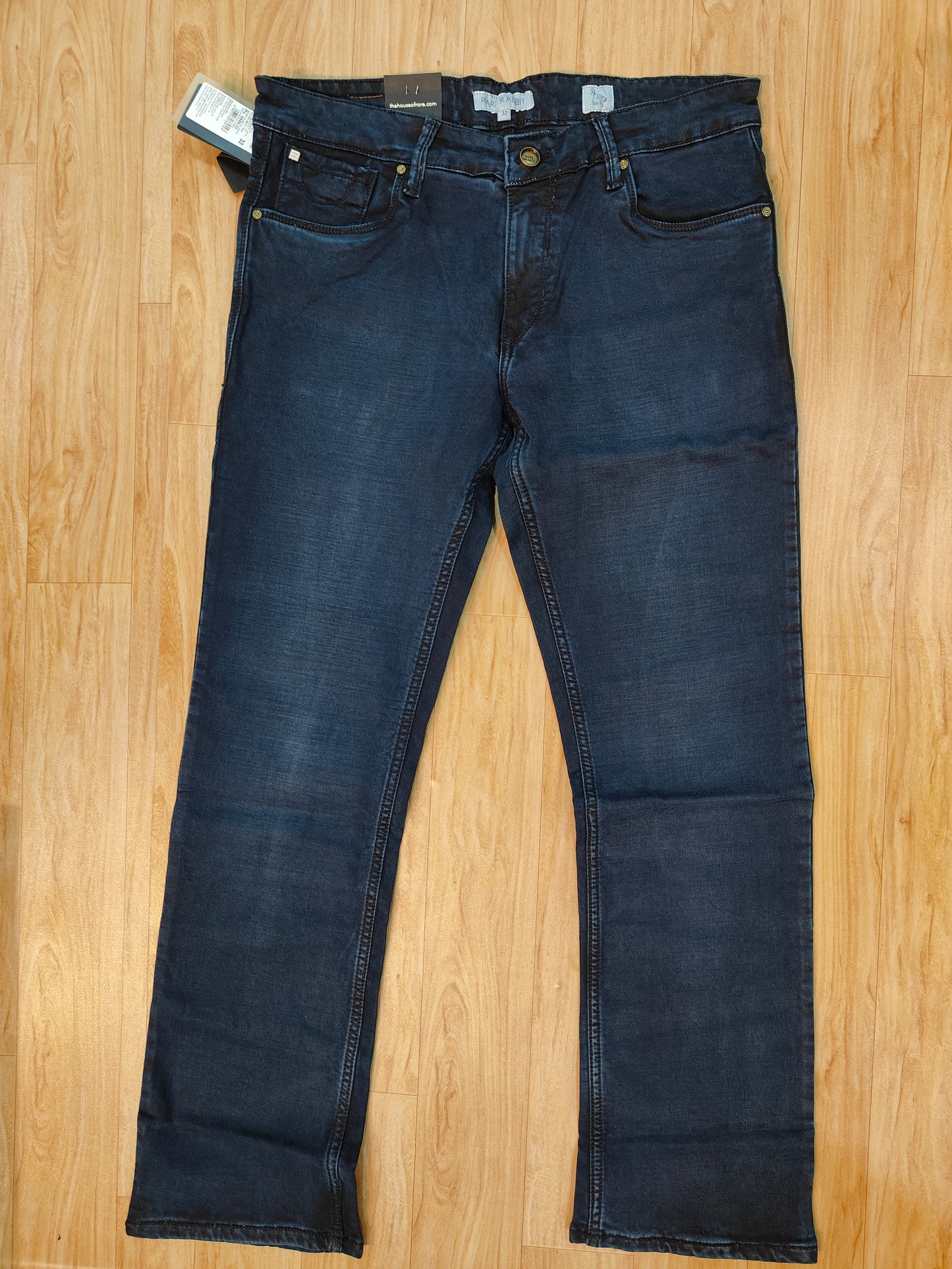 Rare Rabbit Men’s Luxury Denim Jeans (Dark Blue)