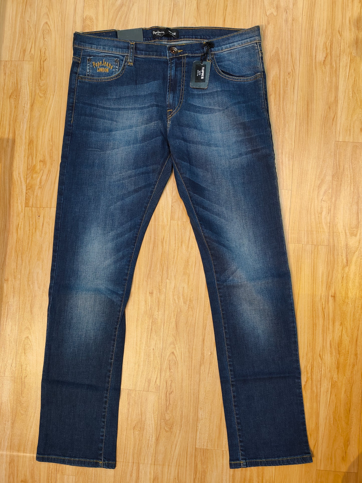 Pepe Jeans London Men's Washed Indigo Vapour Slim Fit Denim