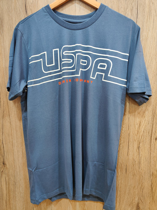 U.S.Polo Assn. Men’s Graphic Print T-Shirt (Blue)