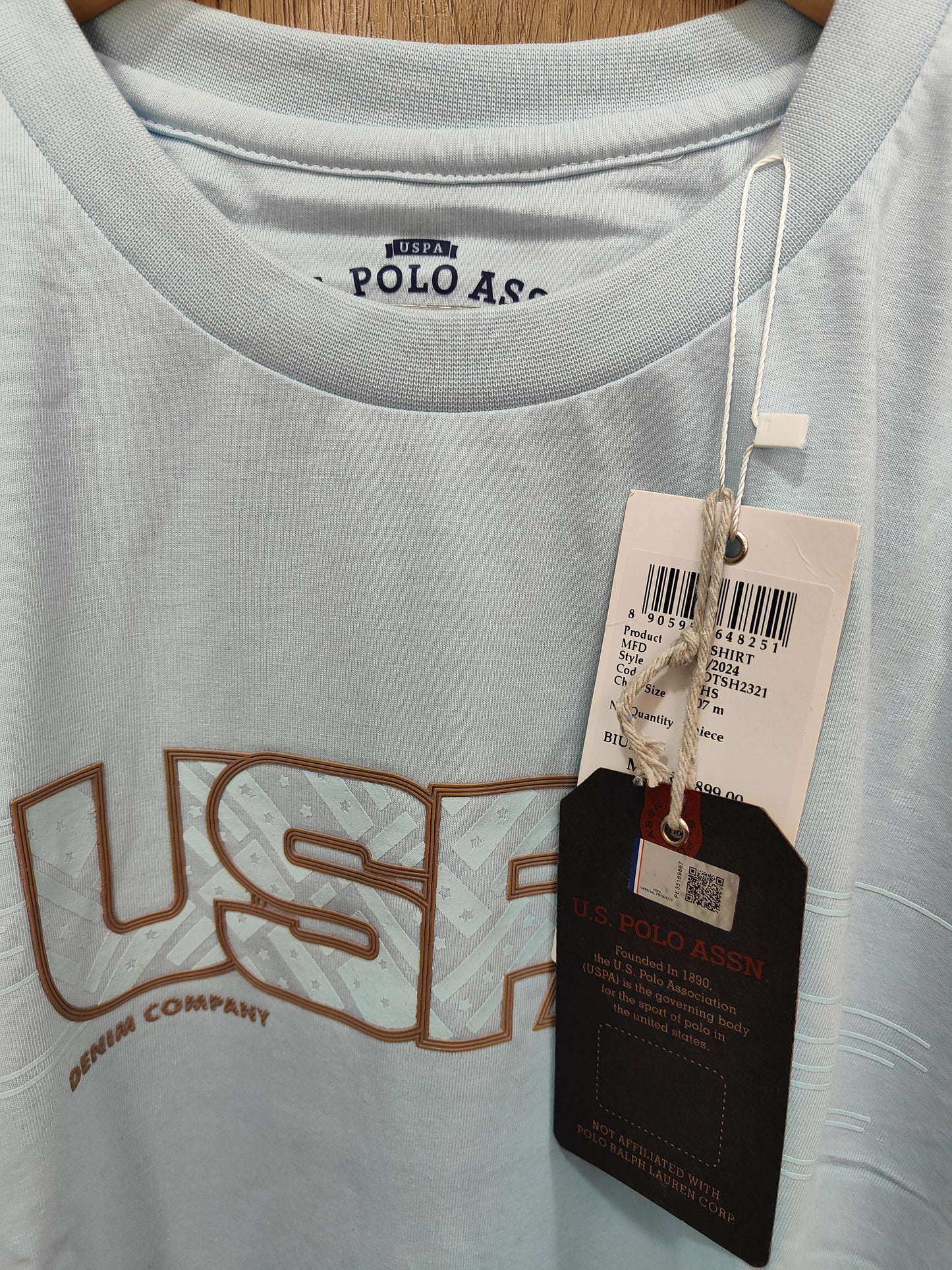 U.S.Polo Assn. Men's Graphic T-shirt (Light Blue)