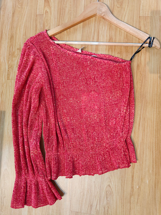 One Shoulder Top (Red)