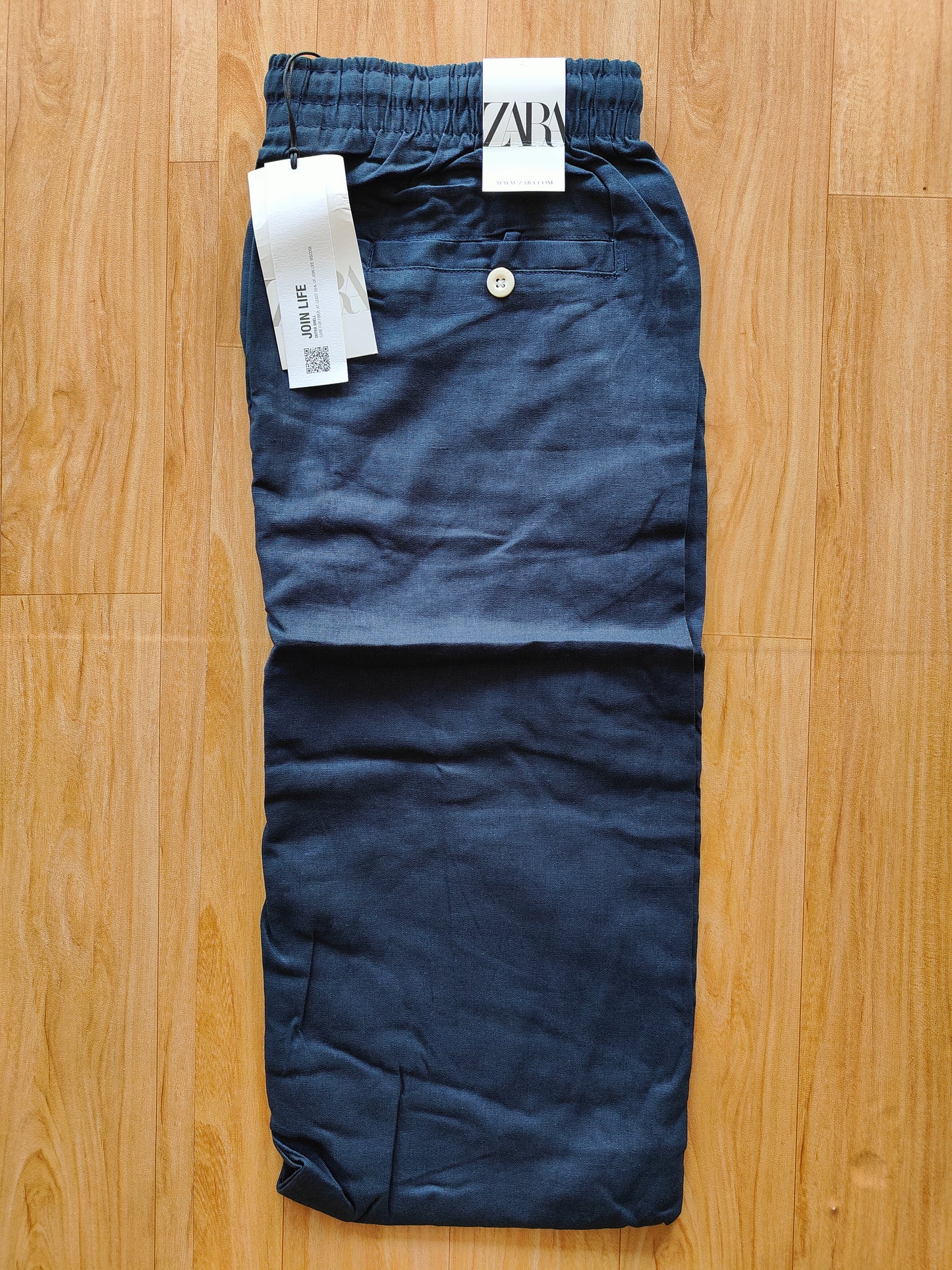 Zara Men's Linen Pants (Navy)