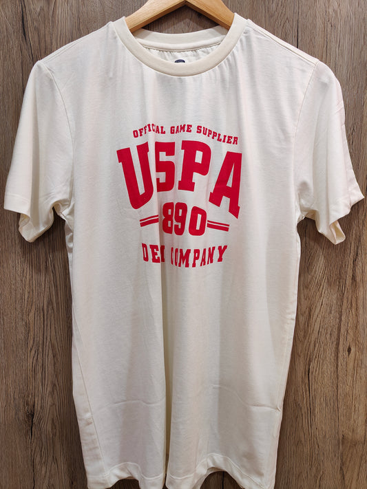U.S.Polo Assn. Official Game Supplier Men's Graphic T-Shirt (WHITE)