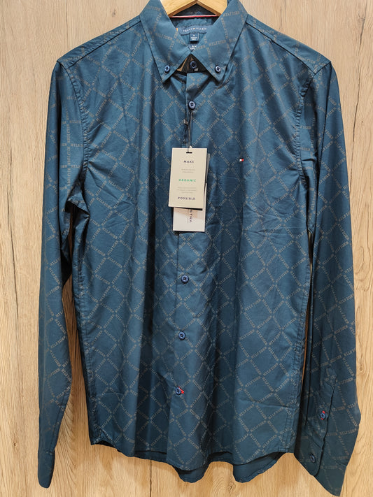 Tommy Hilfiger Men's Printed Shirt (Navy)