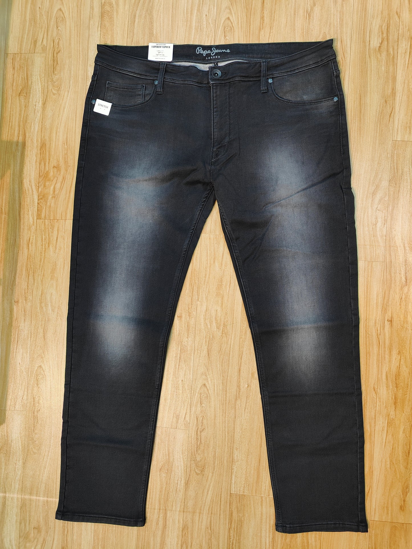 Pepe Jeans London Men's Faded Black Slim Fit Denim