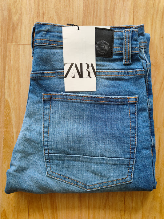 Zara Men's Distressed Jeans(light blue)