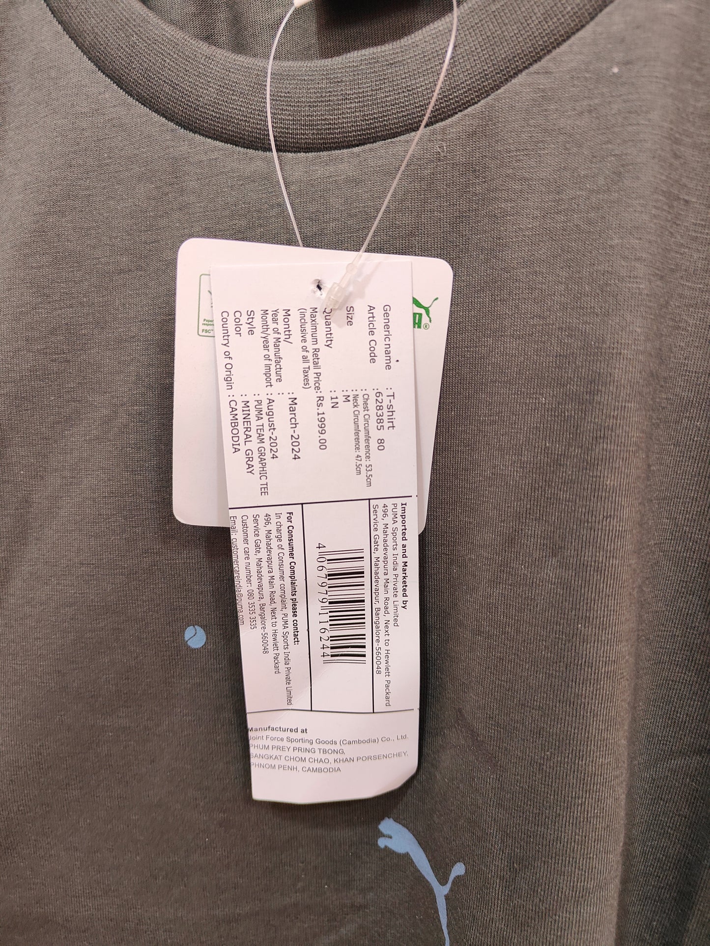 Puma Team Graphic Men's T-Shirt (Mineral Grey)