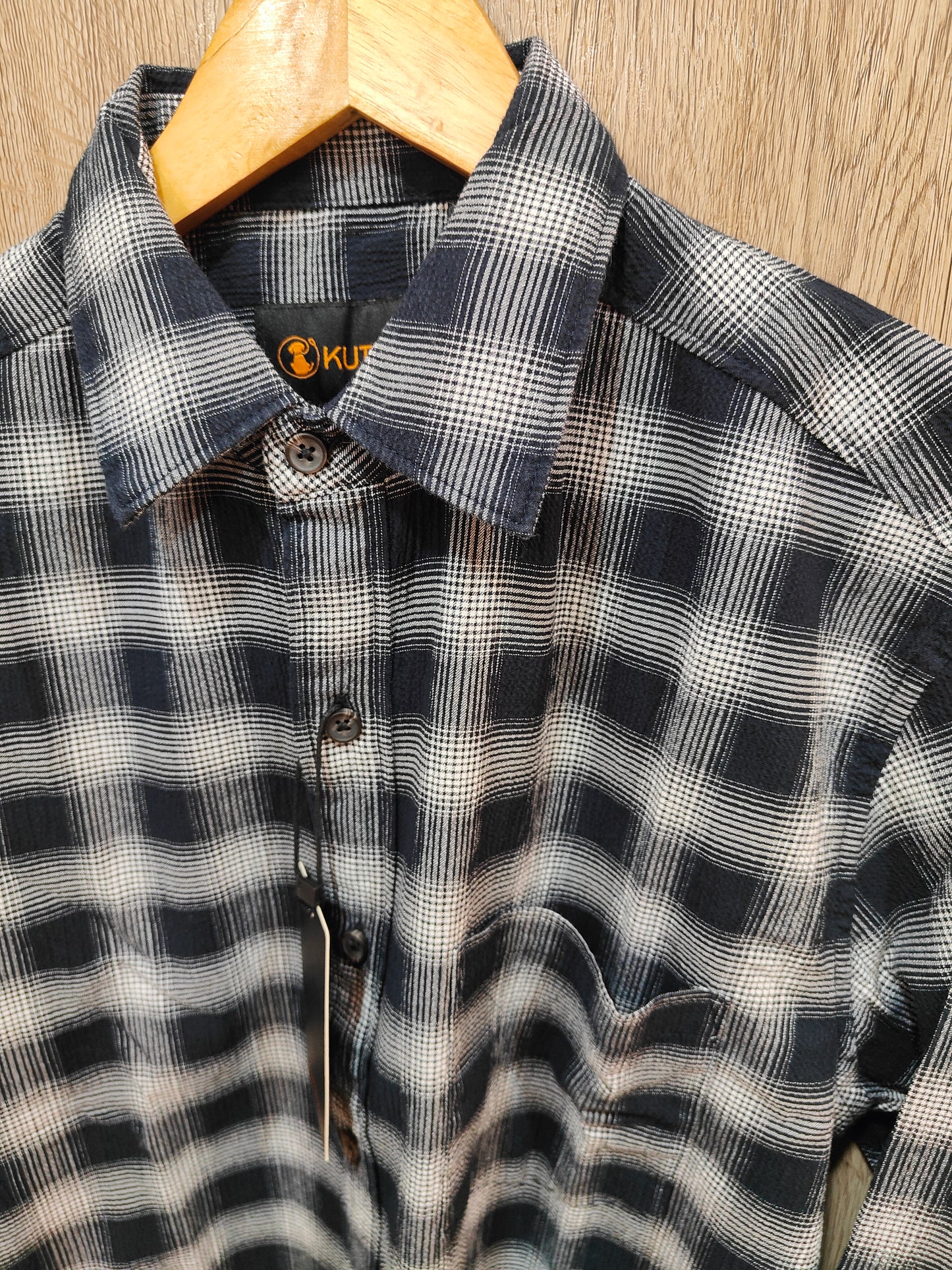 Kutur Men's Black & White Checked Cotton Shirt – Westside Manufacturer