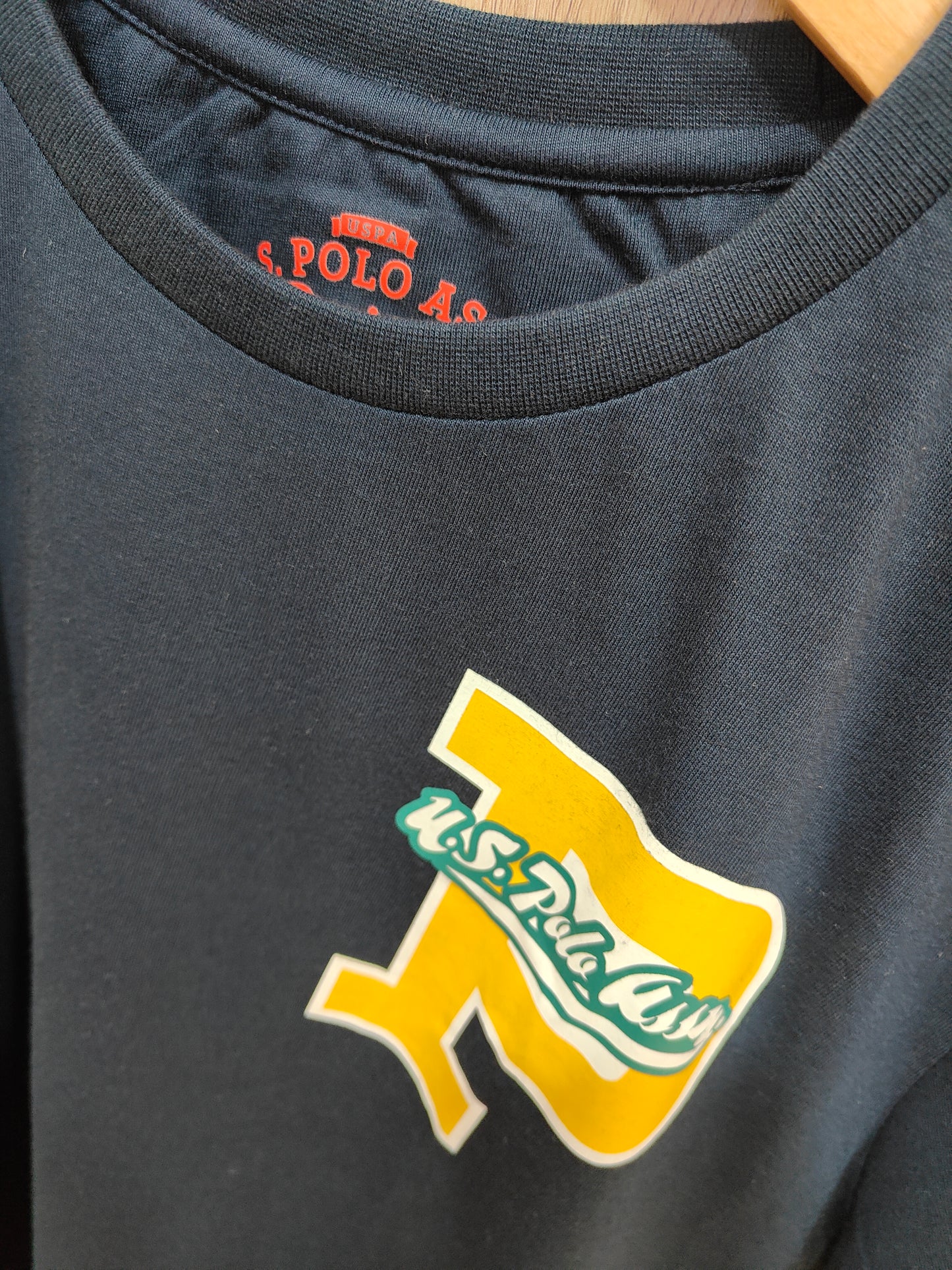 U.S.Polo Assn. Men's T-Shirt with Varsity Logo Print (NAVY)