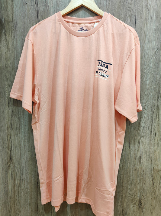 U.S.Polo Assn. Men's T-Shirt with 1890 Heritage Graphic (Peach)