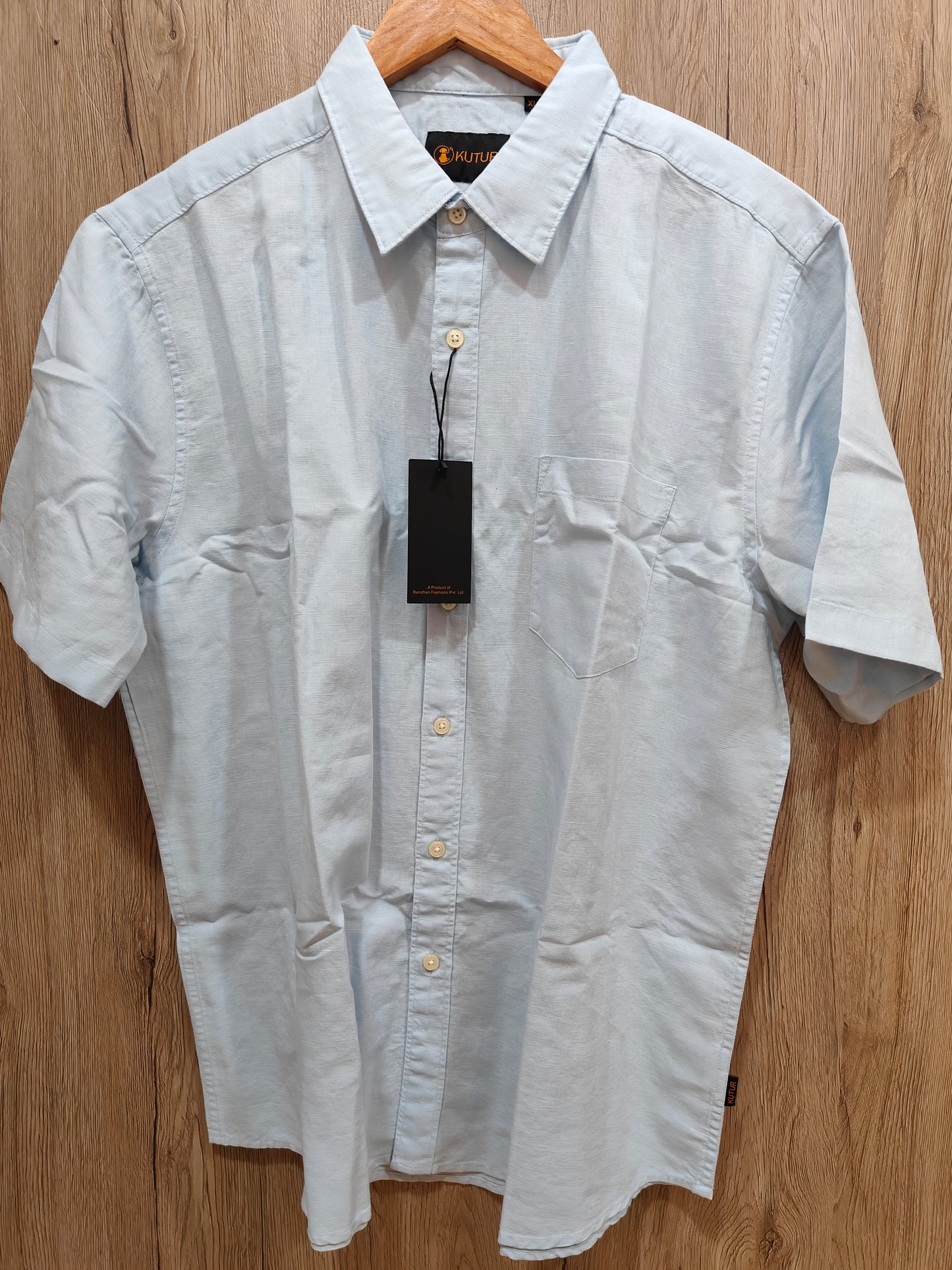 Kutur Men's Light Blue Solid Cotton Shirt – Westside Manufacturer
