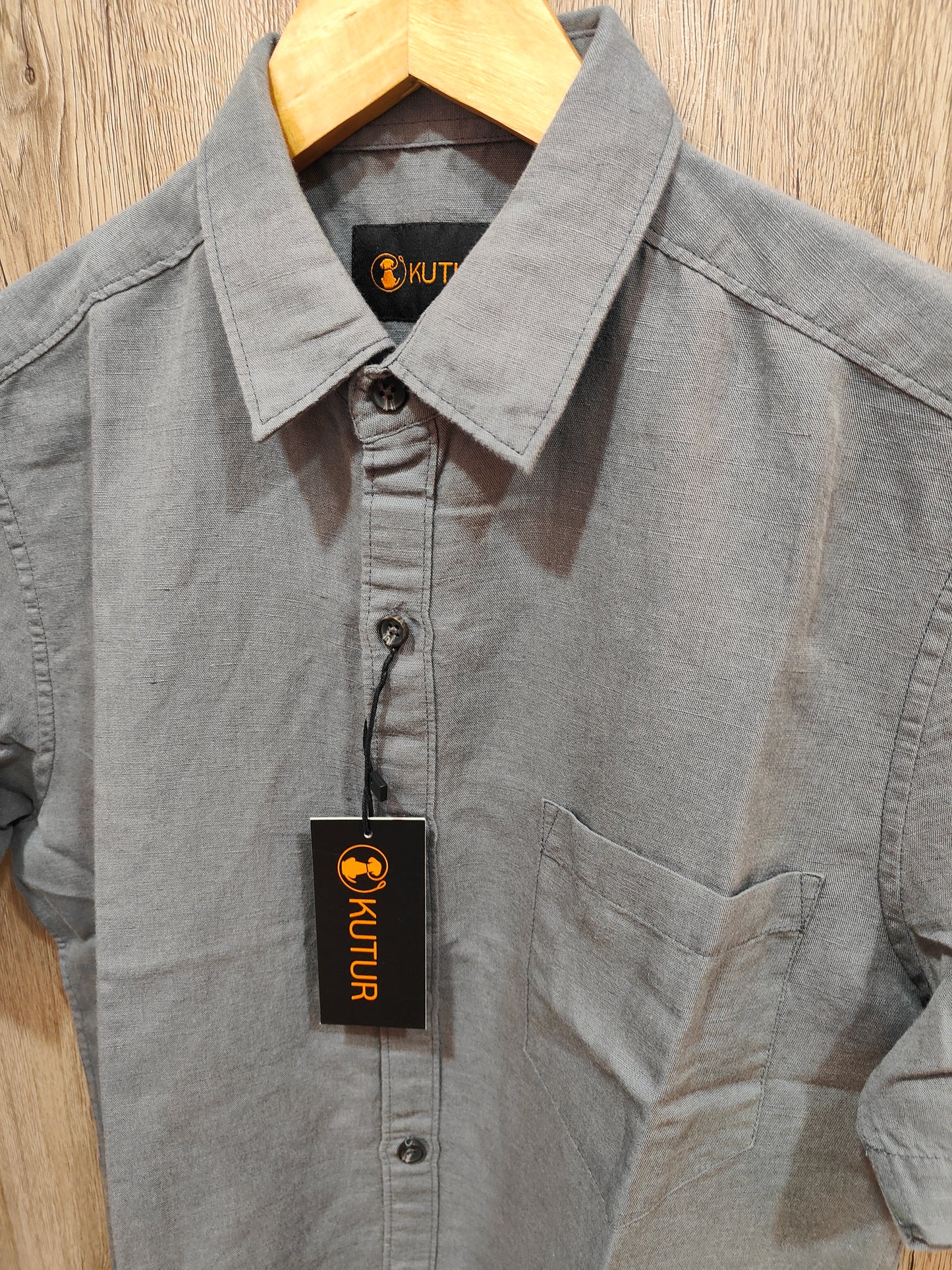 Kutur Men's Grey Cotton Casual Shirt – Premium Westside Manufacturer