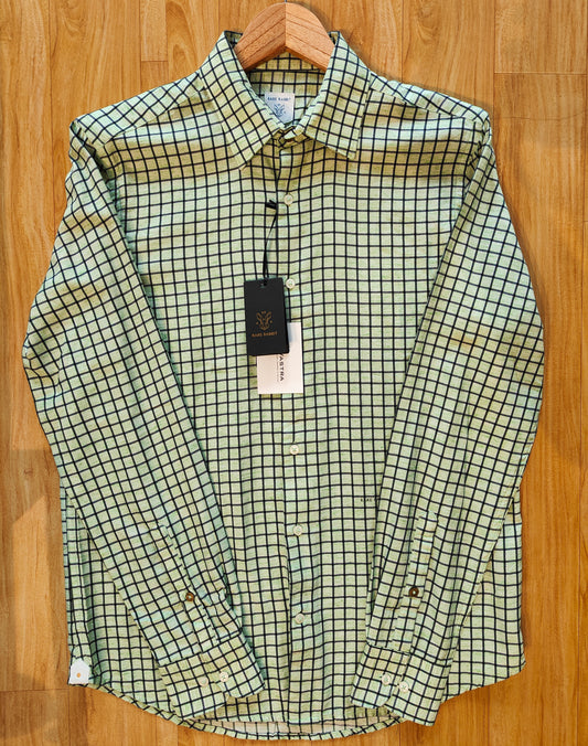 Rare Rabbit Men's Checkered Casual Shirt (Green)