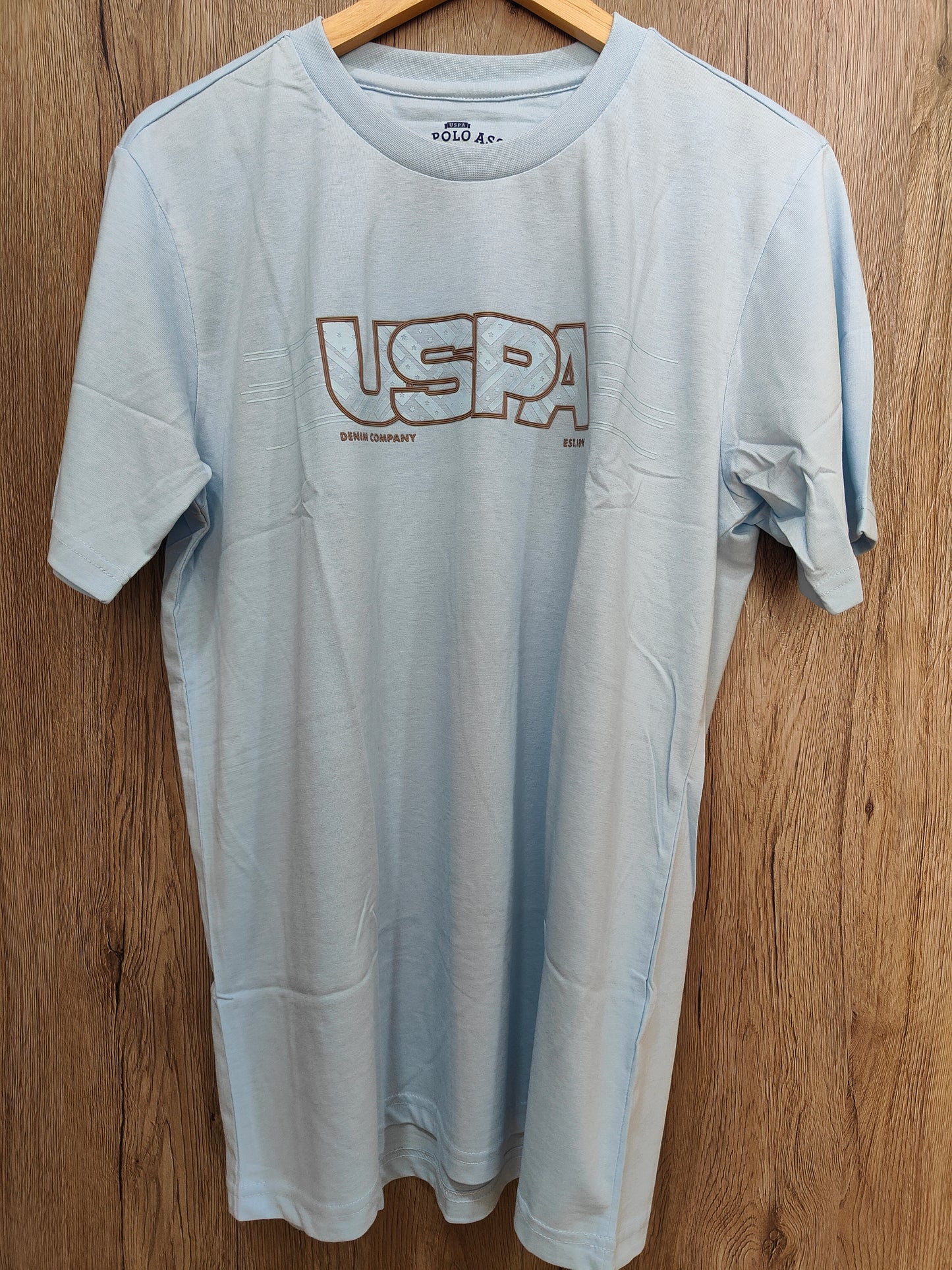 U.S.Polo Assn. Men's Graphic T-shirt (Light Blue)