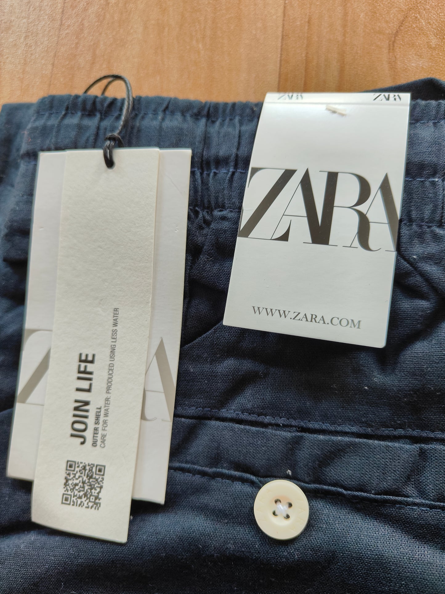 Zara Men's Linen Pants (Black)