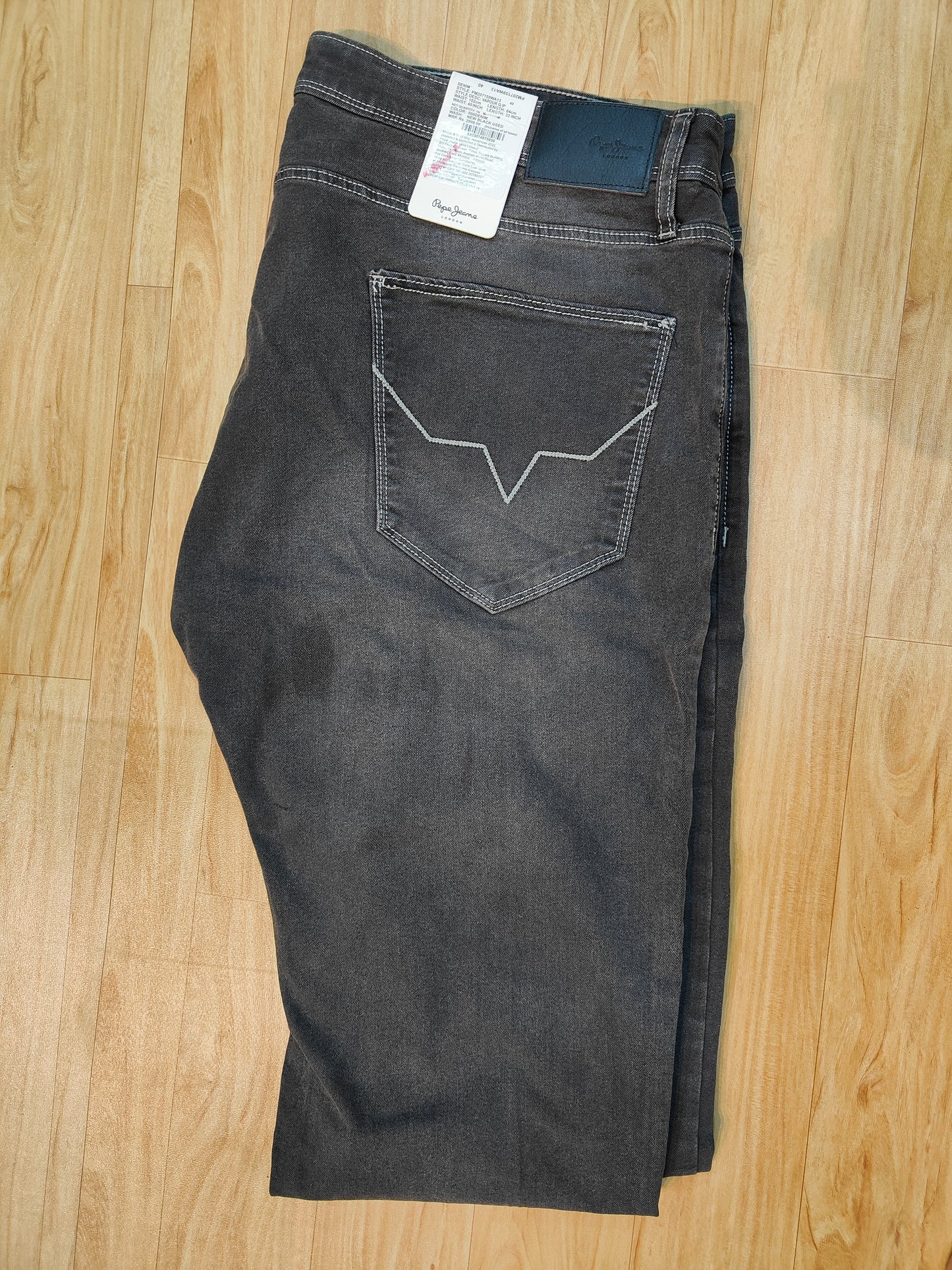 Pepe Jeans London Men's Charcoal Grey Slim Fit Denim