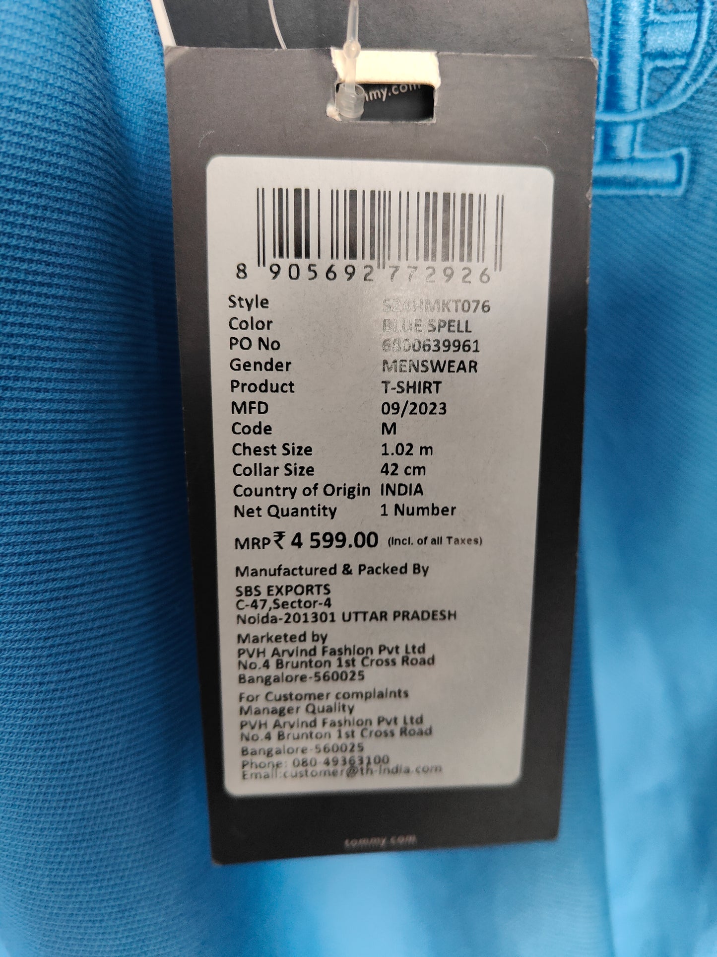 Tommy Hilfiger Men’s Blue Spell Polo T-Shirt | Premium Cotton Regular Fit