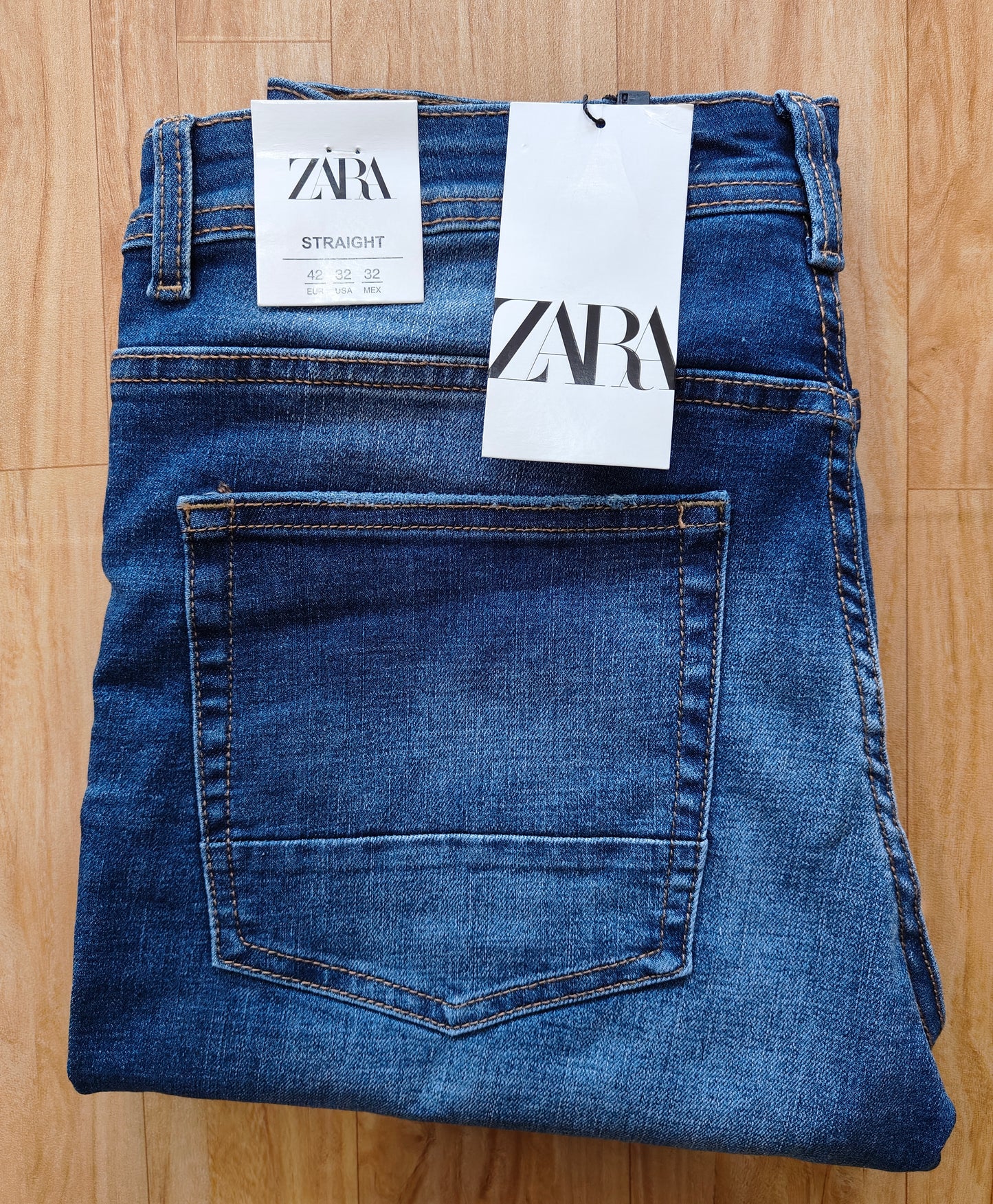 Zara Mens Distressed Jeans(Blue)
