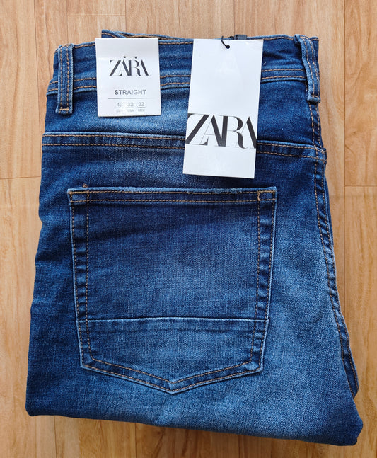 Zara Mens Distressed Jeans(Blue)