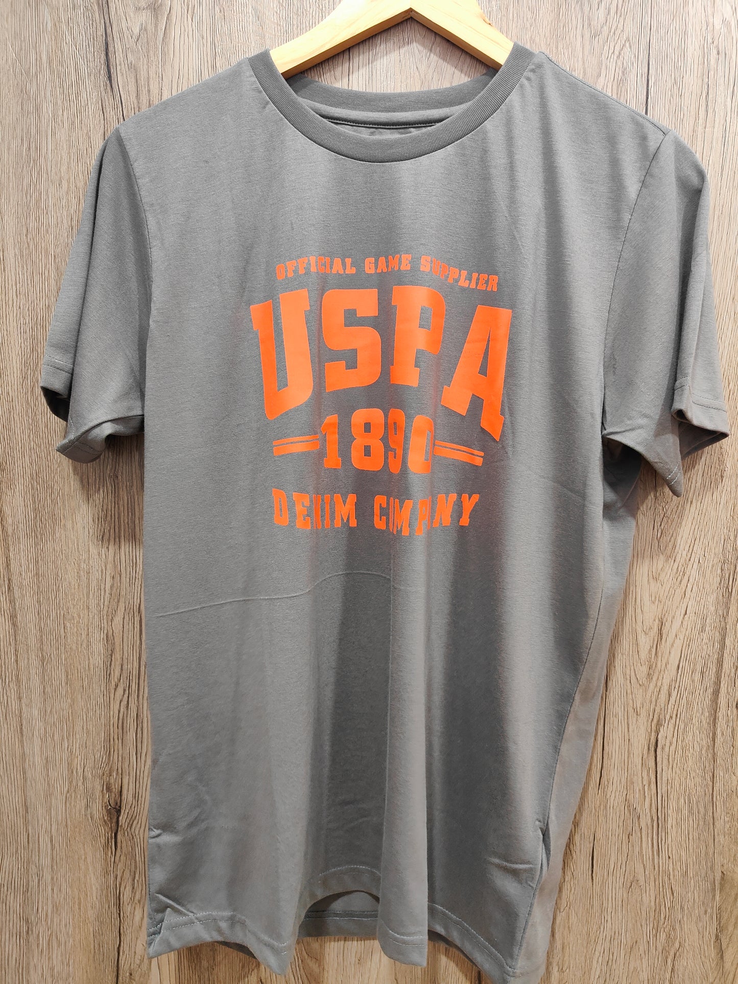 U.S. Polo Assn. Official Game Supplier Printed Men's T-Shirt (Grey)