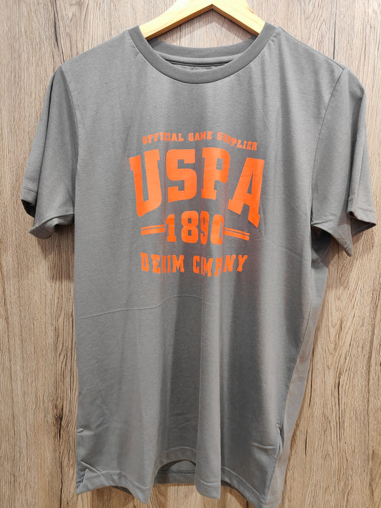 U.S. Polo Assn. Official Game Supplier Printed Men's T-Shirt (Grey)