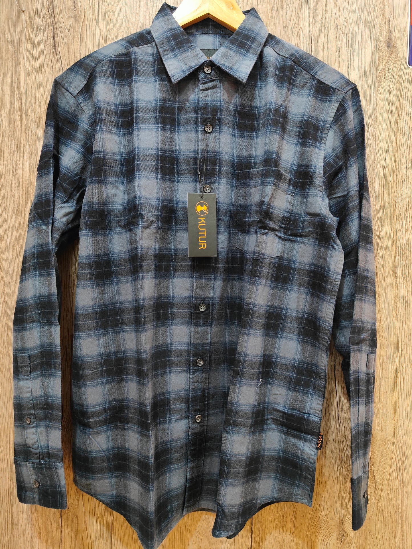 Kutur Men's Blue & Black Checked Cotton Shirt – Westside Manufacturer