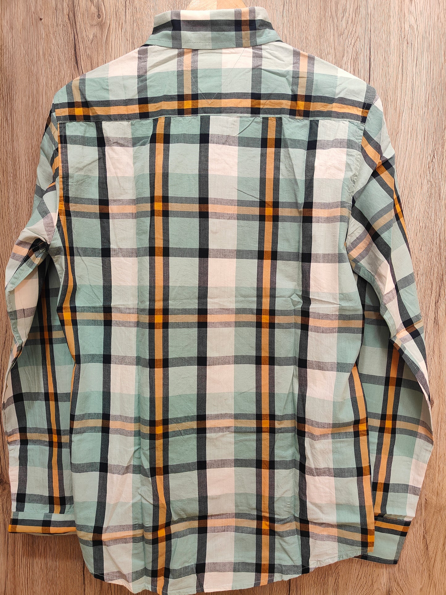 Tommy Hilfiger Men’s Button-Down Plaid Shirt –  Check (Mint Green)