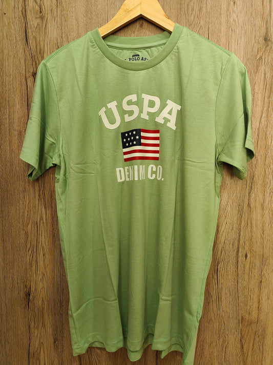 U.S.Polo Assn. Men's Graphic Print T-Shirt (Sea Green)