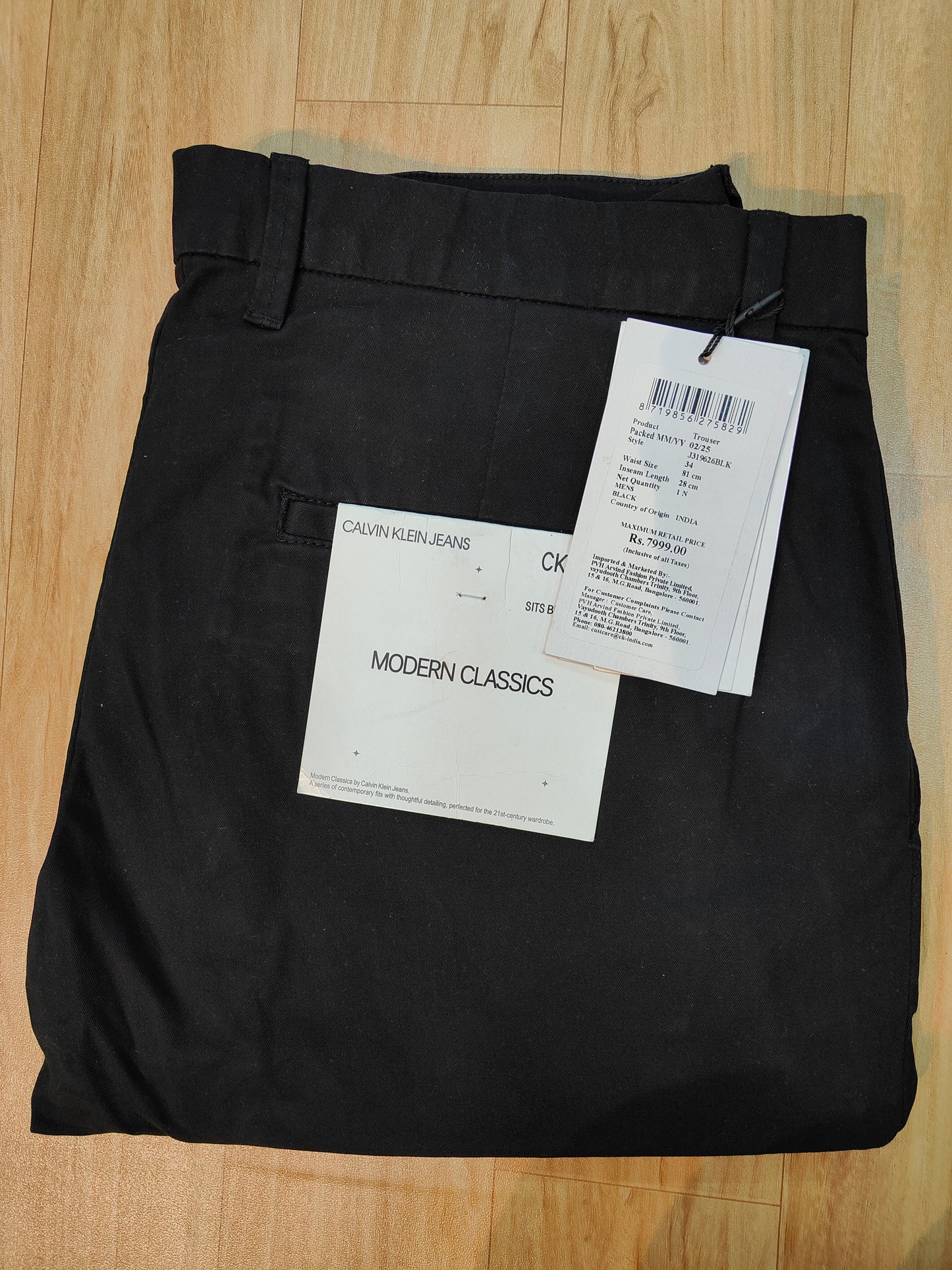 Calvin Klein Men's Modern Classics Slim Fit Trousers